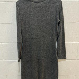 JUST BE DARK GREY SWEATER DRESS